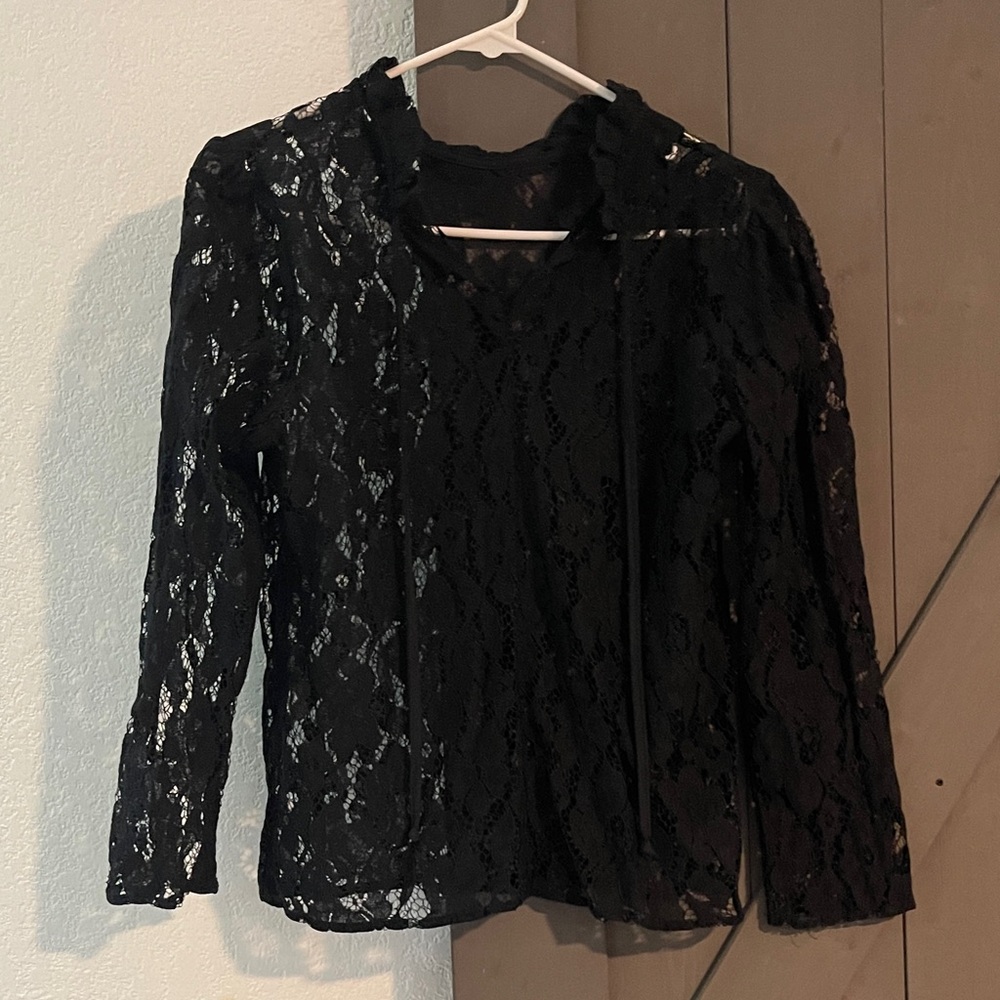 Elegant Black Lace Top
